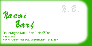 noemi barf business card